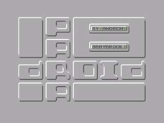 Paradroid title screen for Commodore 64